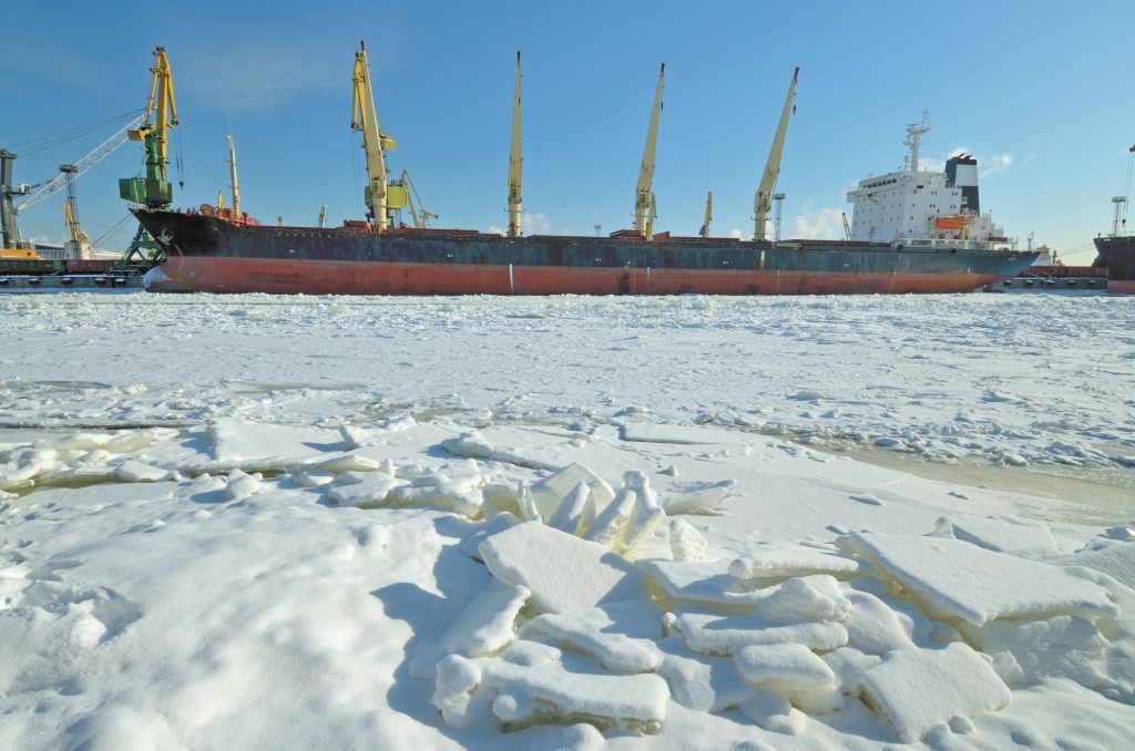 The natural landscape at the cargo port.
